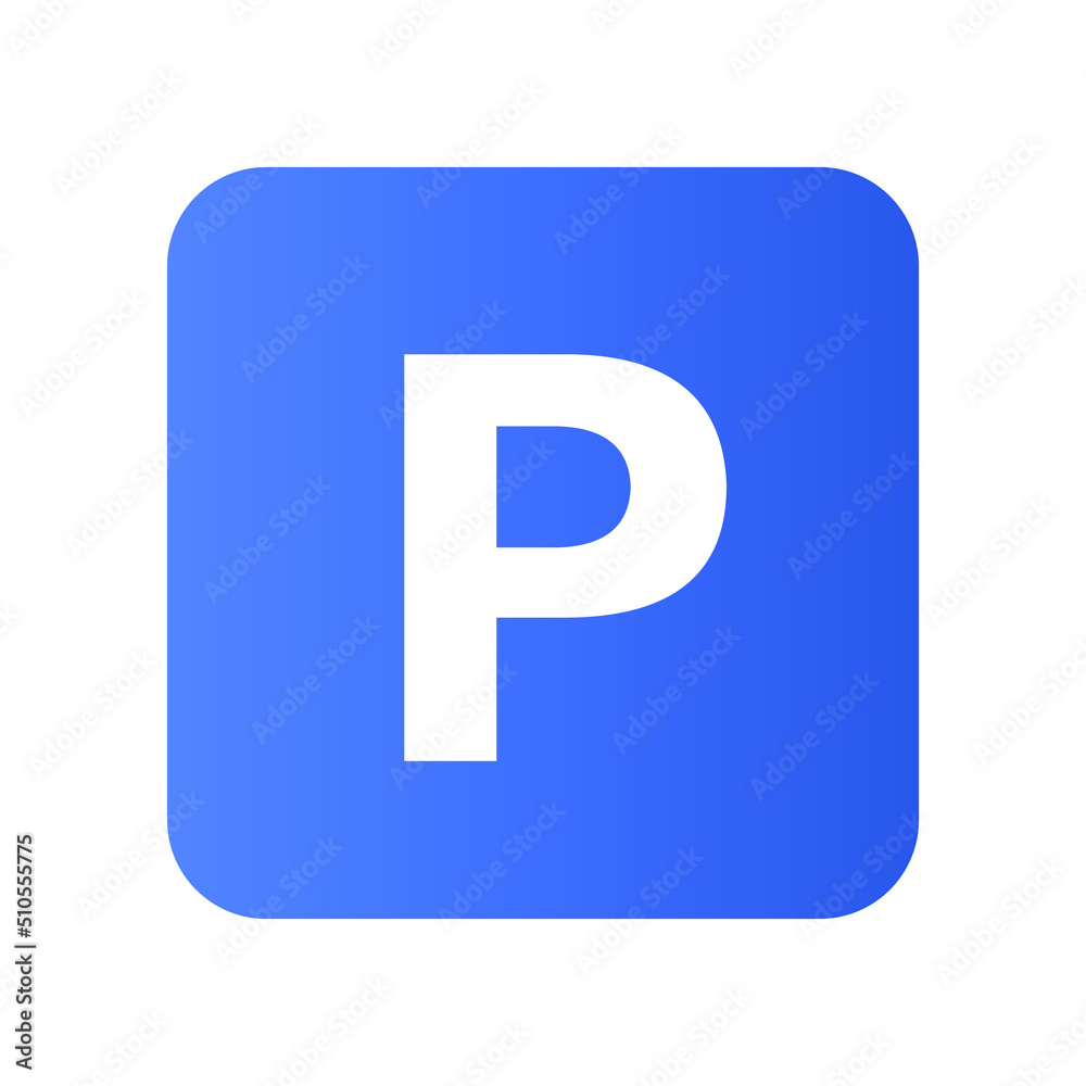 Square parking and bicycle parking sign with gradient. Vector. Square parking and bicycle parking sign with gradient. Vector.