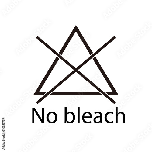 No bleach sign. Laundry sign. Vector.
