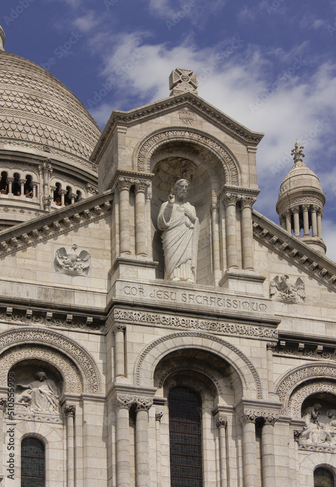 Details of Sacr-Coeur Cathedral in Paris, France