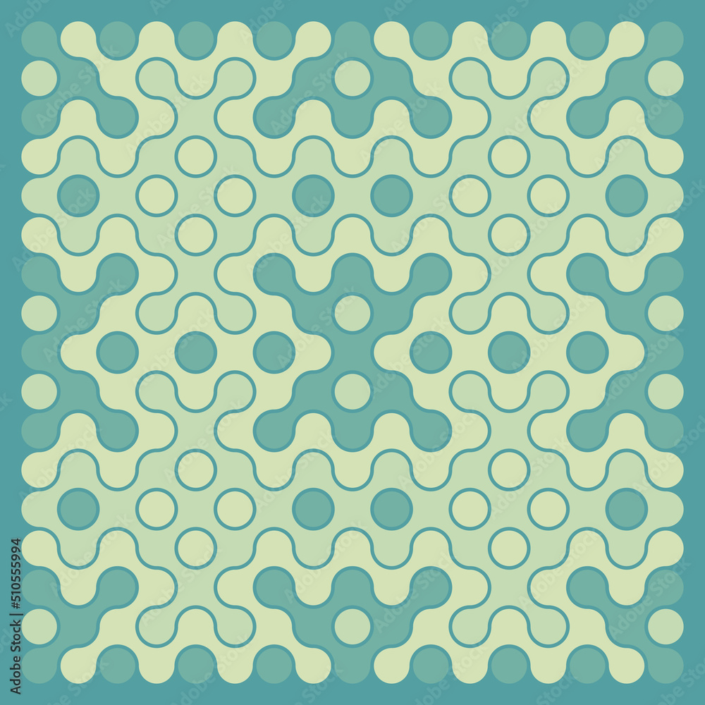 Multicolor truchet tiling connections illustration Multicolor truchet tiling connections illustration