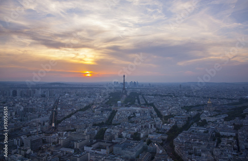 Panorama of Paris at sunset, France   © Lindasky76