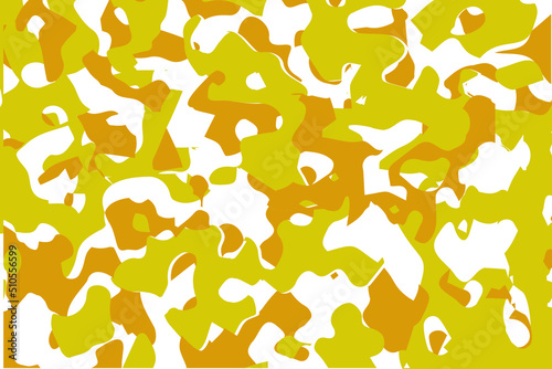 Yellow colorful camouflage pattern, texture seamless background