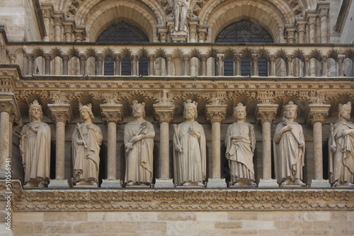 Fragmet of Cathedral of Notre-Dame de Paris in Paris, France
