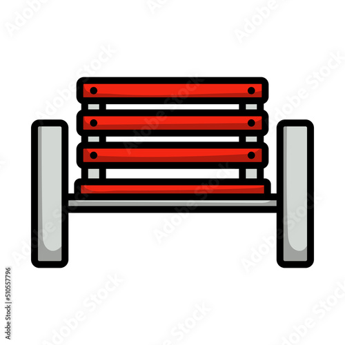 Tennis Player Bench Icon