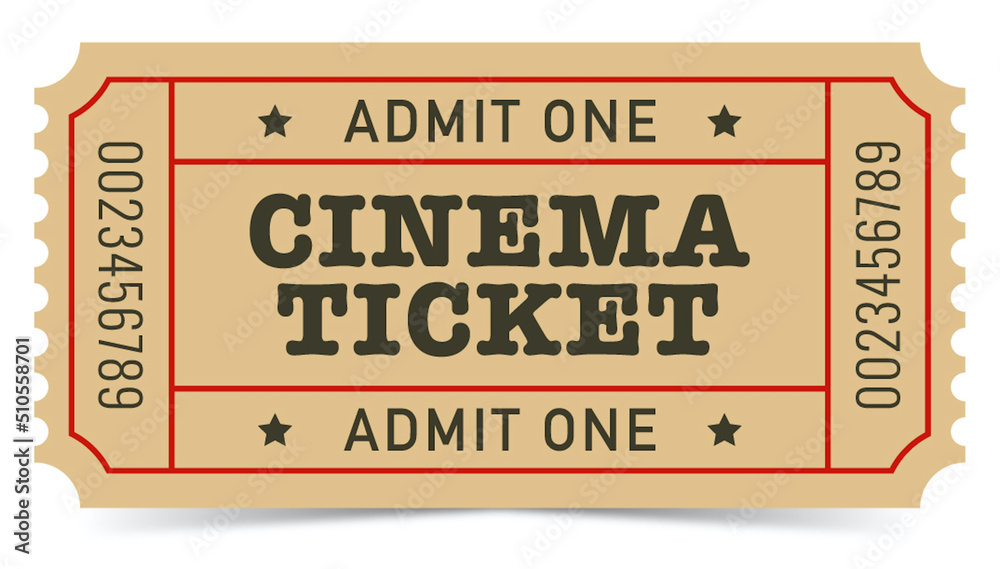 Cinema ticket - obrazy, fototapety, plakaty 