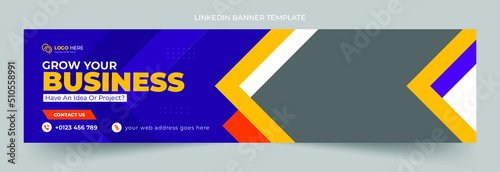 Grow your business linkedin banner template