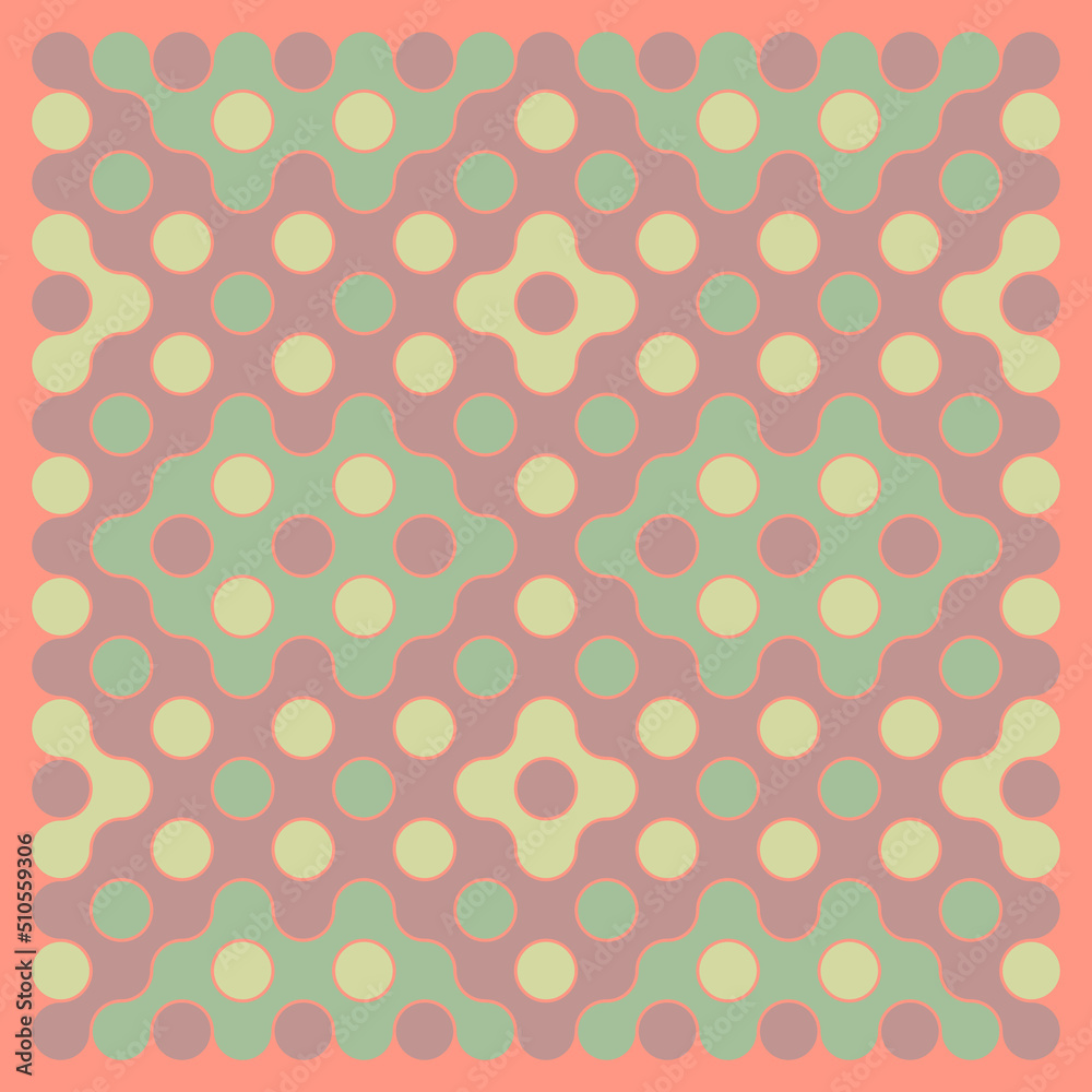 Multicolor truchet tiling connections illustration Multicolor truchet tiling connections illustration