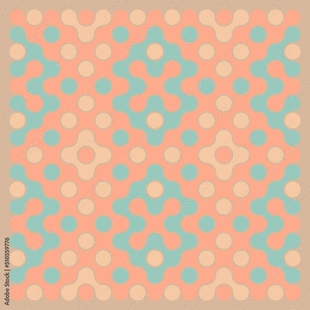 Multicolor truchet tiling connections illustration Multicolor truchet tiling connections illustration