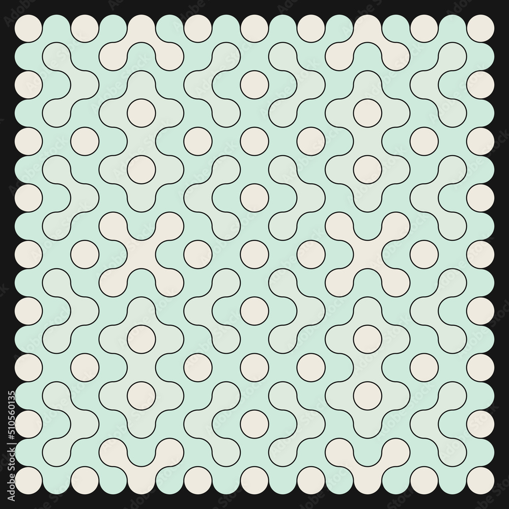 Multicolor truchet tiling connections illustration Multicolor truchet tiling connections illustration