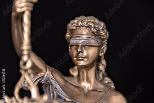The Statue of Justice - lady justice or Iustitia Justitia the Roman goddess of Justice. © Juan