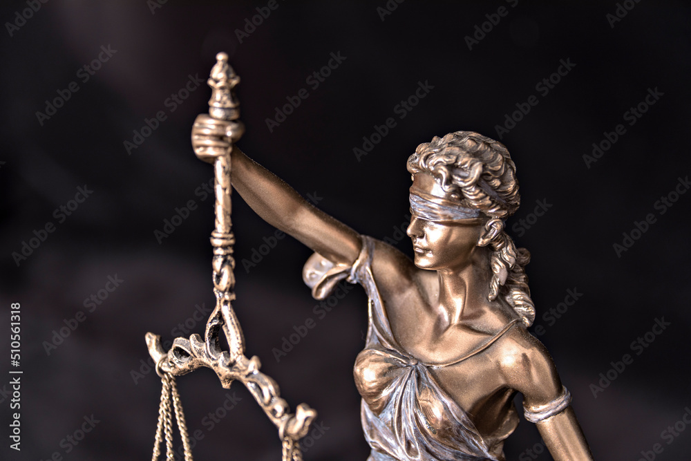 Obraz premium The Statue of Justice - lady justice or Iustitia Justitia the Roman goddess of Justice.