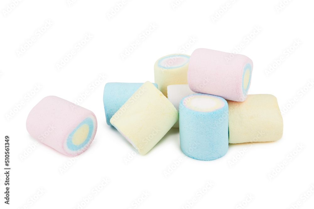 Marshmallows of different colors isolated Marshmallows of different colors isolated