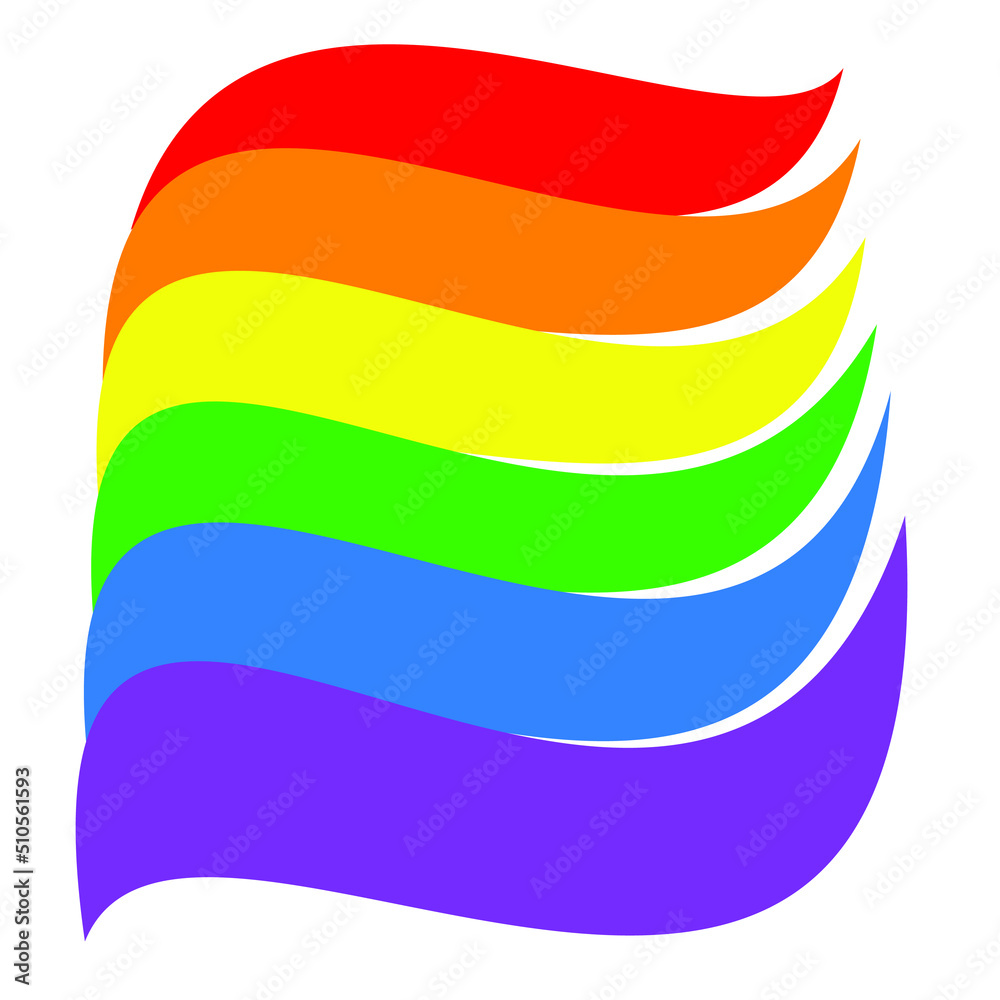 Obraz premium An abstract vector illustration of the LGBT Pride Flag 