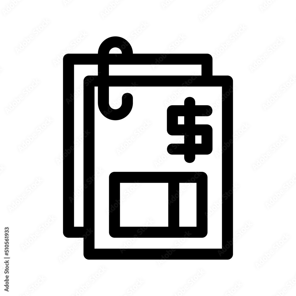 invoice icon or logo isolated sign symbol vector illustration - high quality black style vector icons
