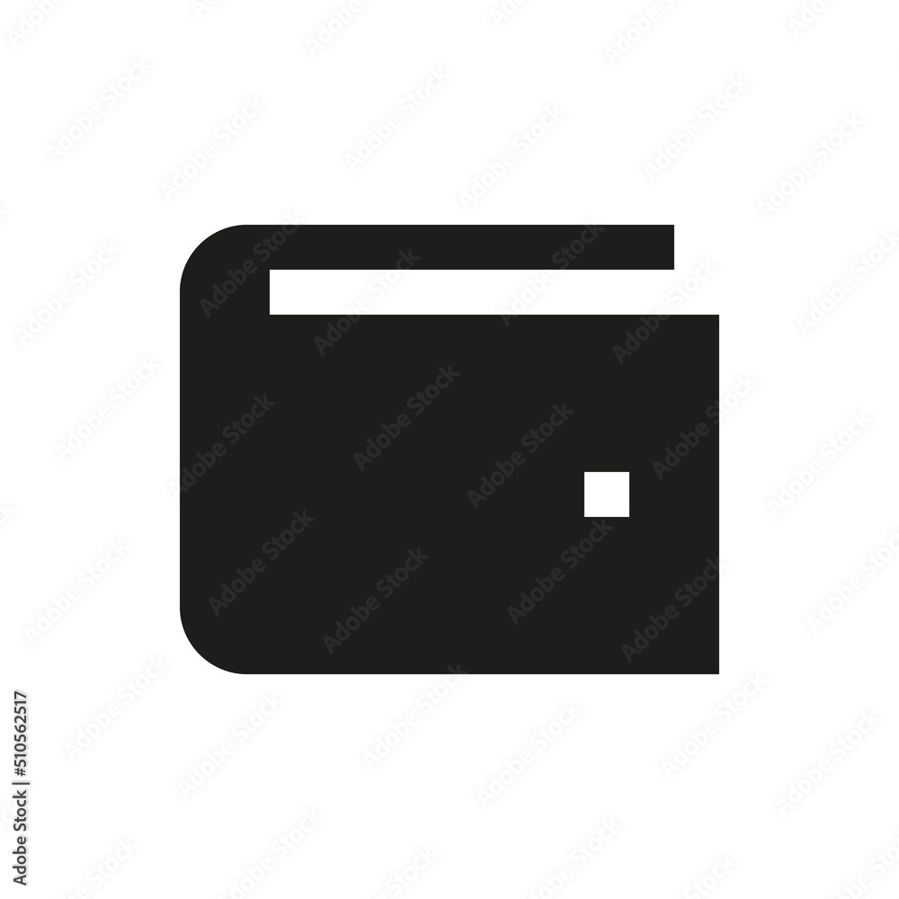 Wallet solid icon. Cash payment glyph vector symbol. Wallet solid icon. Cash payment glyph vector symbol.