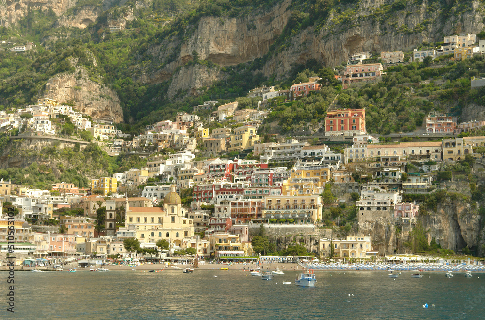 View of the Italian city of Positano