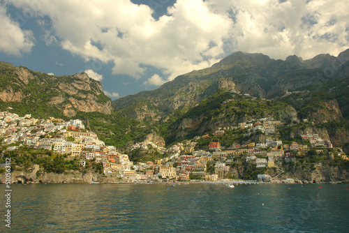 Fototapeta Naklejka Na Ścianę i Meble -  View of the Italian city of Positano