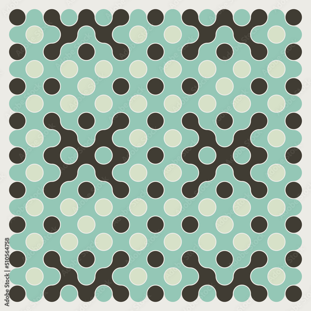 Multicolor truchet tiling connections illustration Multicolor truchet tiling connections illustration