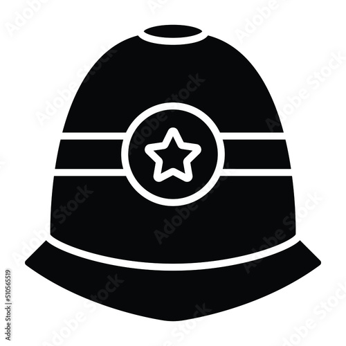 Police Helmet Icon Style