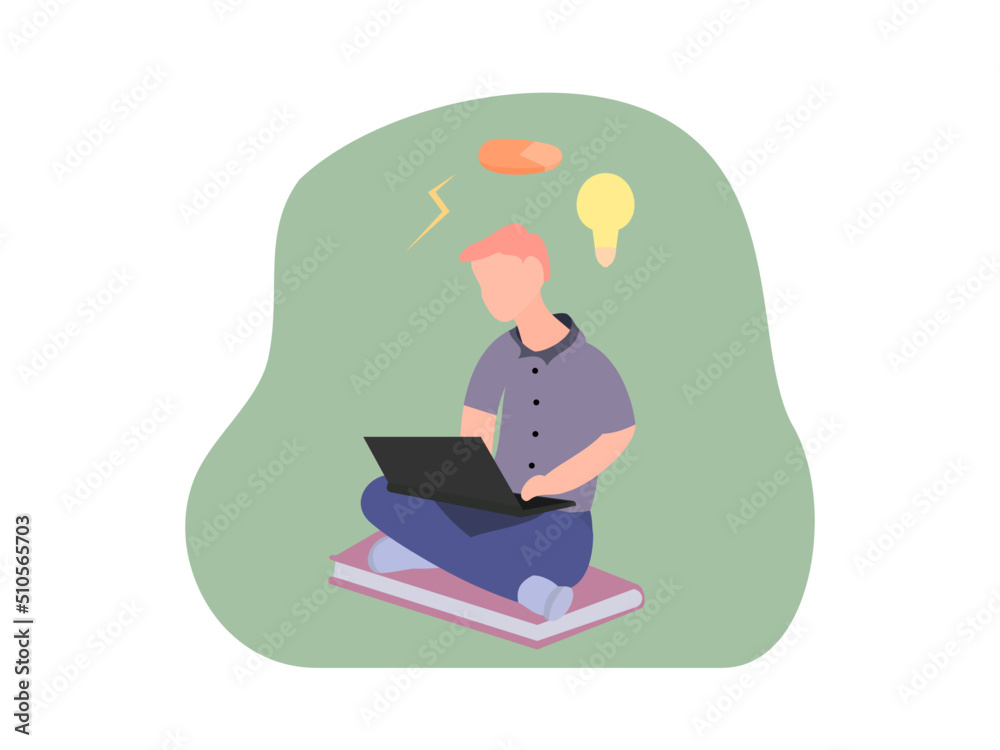 a student operating a laptop a student operating a laptop