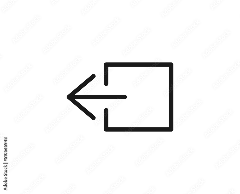 Black line icon on white background Black line icon on white background