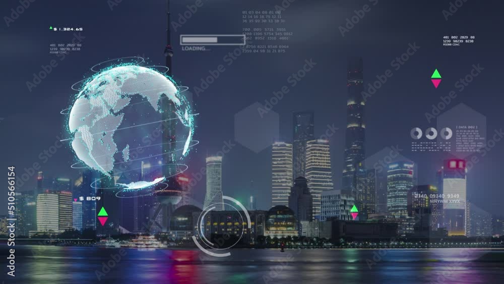 Future digital world cyber city smart city and IoT technology online internet cyber security modern internet of thing cloud data safe network communication data, business city building background