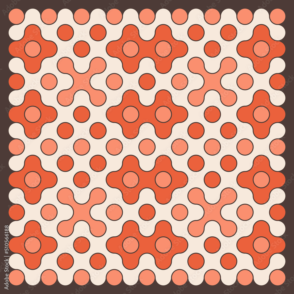 Multicolor truchet tiling connections illustration Multicolor truchet tiling connections illustration