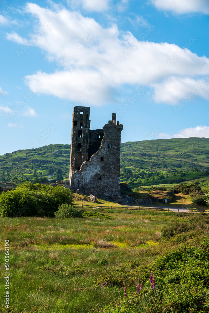 Remnants of a castle in Irish countryside Remnants of a castle in Irish countryside