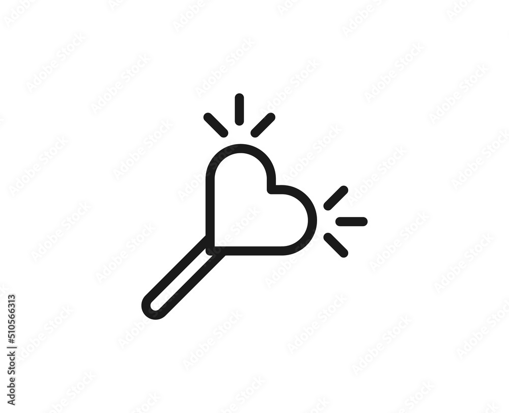 Heart line icon. Vector symbol in trendy flat style on white background. Love sing for design. Heart line icon. Vector symbol in trendy flat style on white background. Love sing for design.