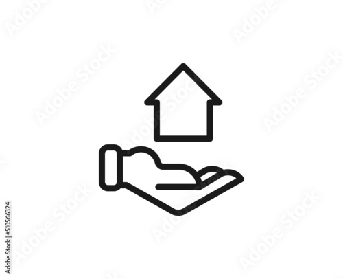 Constraction line icon on white background