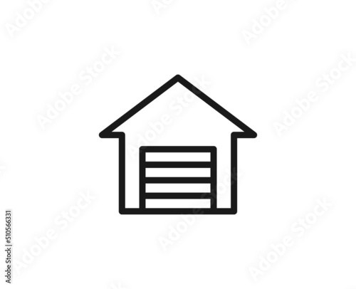 Constraction line icon on white background