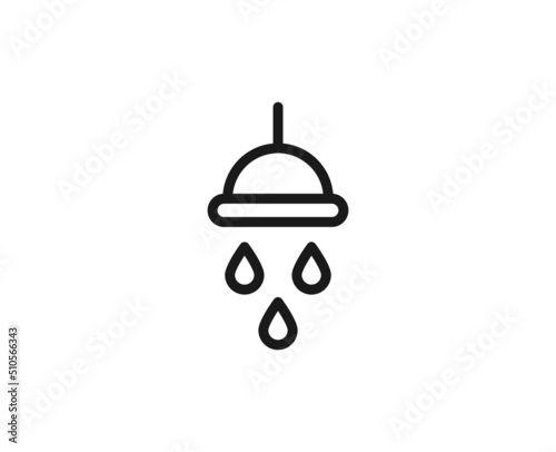 Constraction line icon on white background