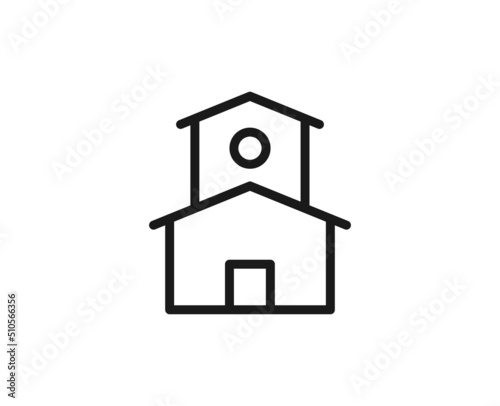 Constraction line icon on white background