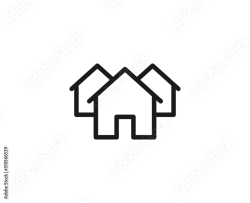 Constraction line icon on white background