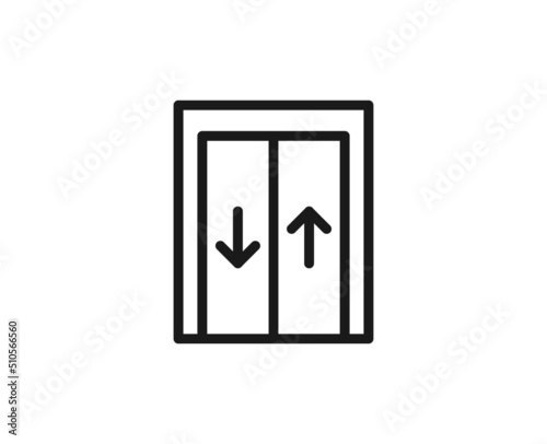 Constraction line icon on white background