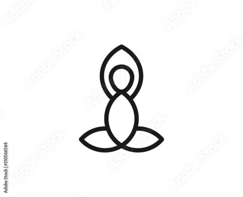 Beauty line icon on white background