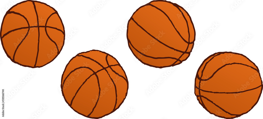 A set of illustrations of basketballs. Ball, orange, sports, eps ready to use. For your design