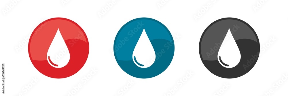 water drop icons set, illustration
