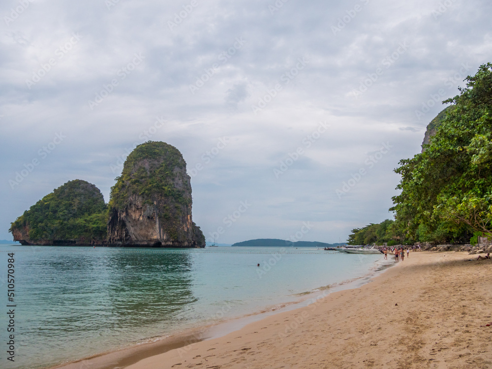 Obraz premium Beautiful nature scenic landscape famous landmark beach. Travel adventure Thailand
