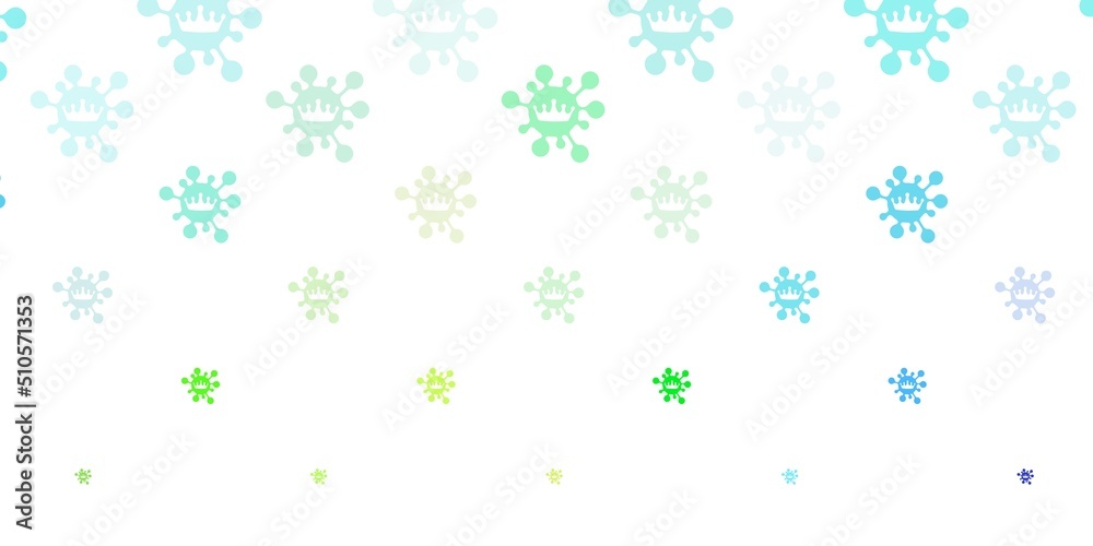 Light blue, green vector texture with disease symbols. Light blue, green vector texture with disease symbols.