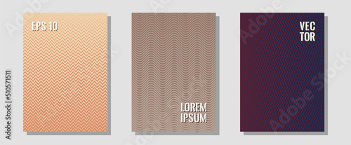 Abstract shapes of multiple lines halftone patterns.