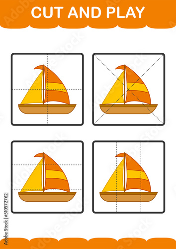 Cut and play with Sailboat