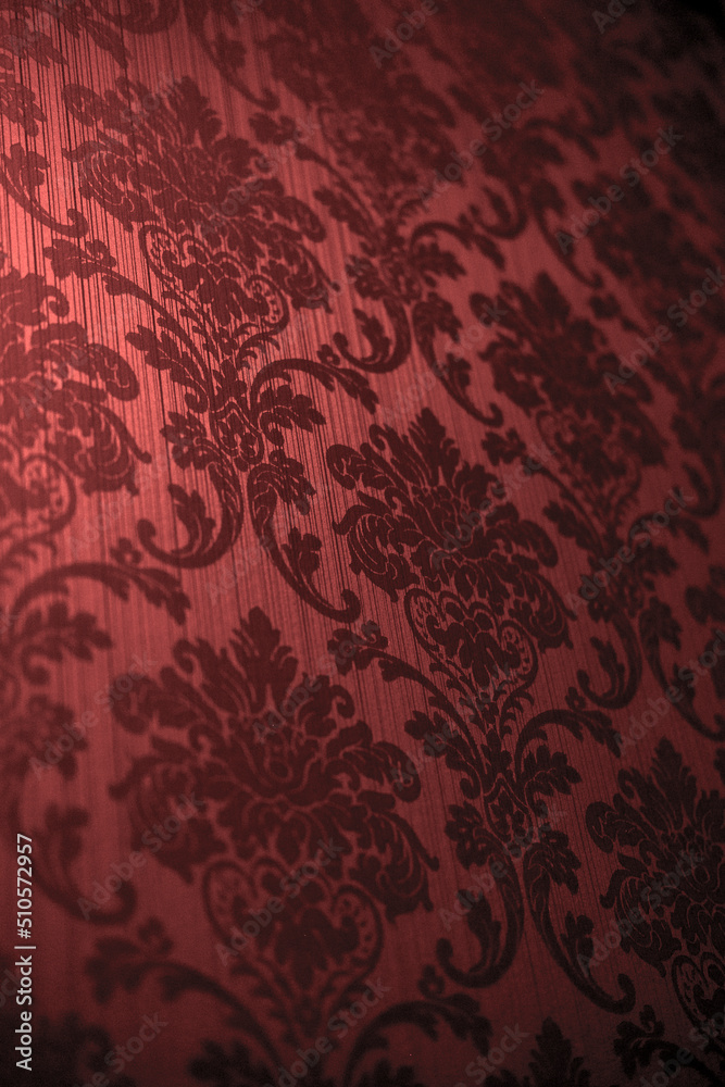 Red velvet wall paper in theather