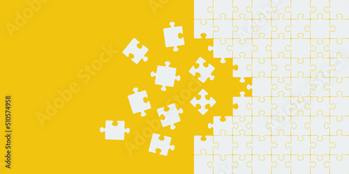 Puzzle icon background simple design photo
