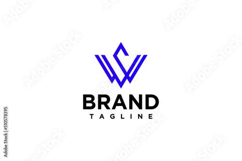 Free Download Minimalist Arc, Initial W logo,Wild W logo,Capital letter W. Overlapping with shadows logo, monogram trendy design. - GFXLoad