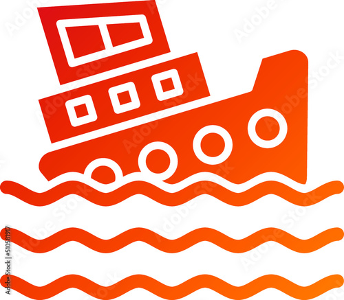 Boat Sink Icon Style