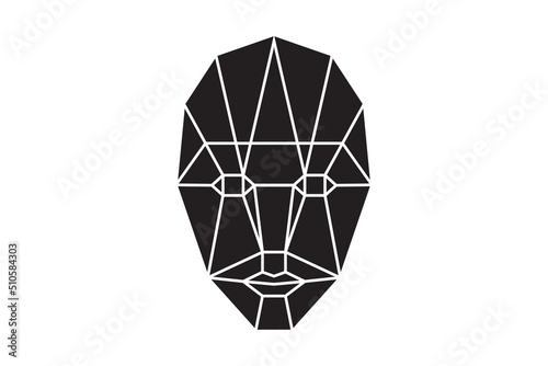 recognition icon, identity system recognize. Security digital scanner for verification and identification.
