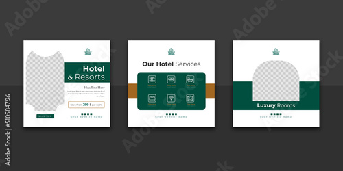 hotel and resorts social media post 