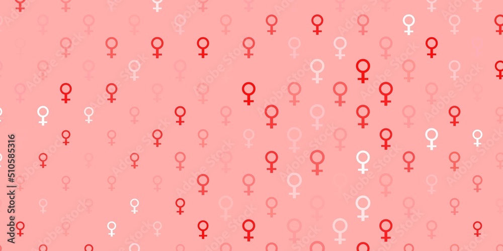 Light Red vector template with businesswoman signs. Light Red vector template with businesswoman signs.