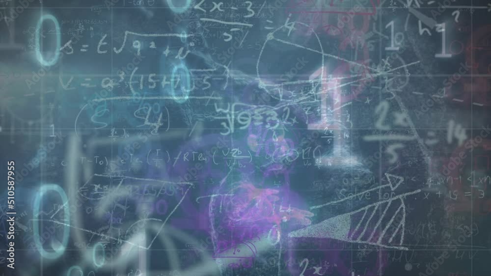 Animation of data processing and dna strand on blue background Animation of data processing and dna strand on blue background